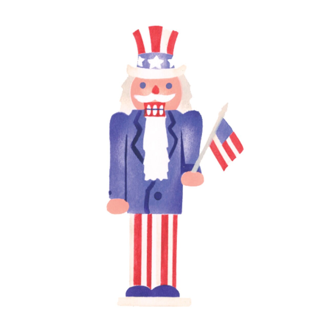 Patriotic Nutcracker Craft Stencil | 3218 by Designer Stencils | Reusable Art Craft Stencils for Painting on Walls, Canvas, Wood | Reusable Plastic Paint Stencil for Home Makeover | Easy to Use & Clean Art Stencil